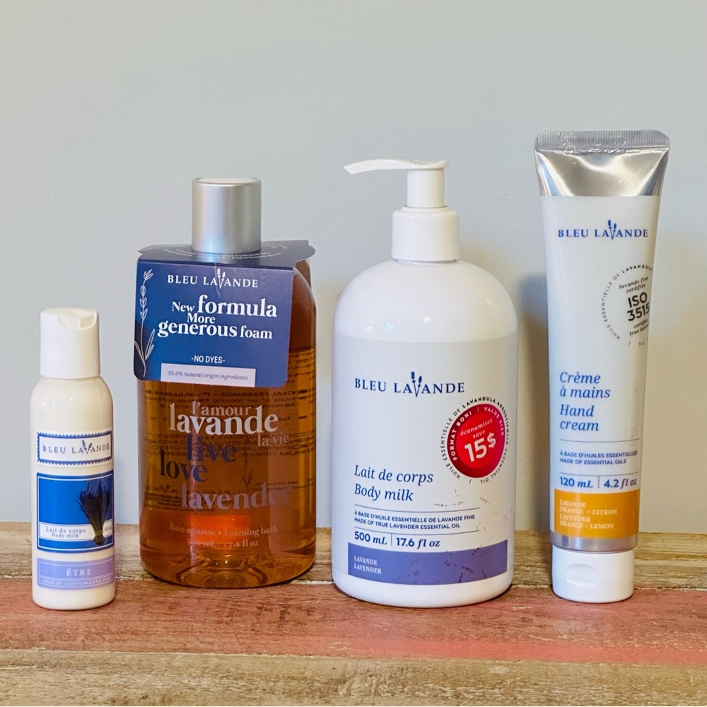 💜LAVENDER BUNDLE! “Bleu Lavande” 500ml & 120ml Body Milk, Body Wash, Hand Cream